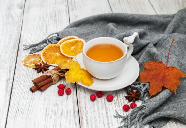 sıcak çay ile baharat