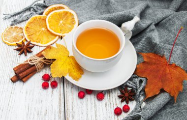 sıcak çay ile baharat