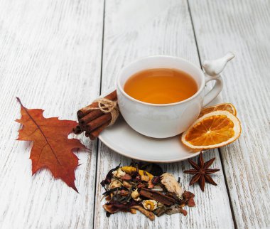 sıcak çay ile baharat