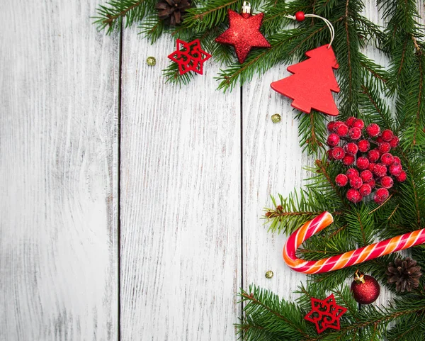 Christmas fir tree with decoration — Stock Photo, Image