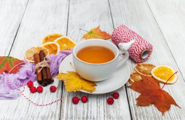 sıcak çay ile baharat