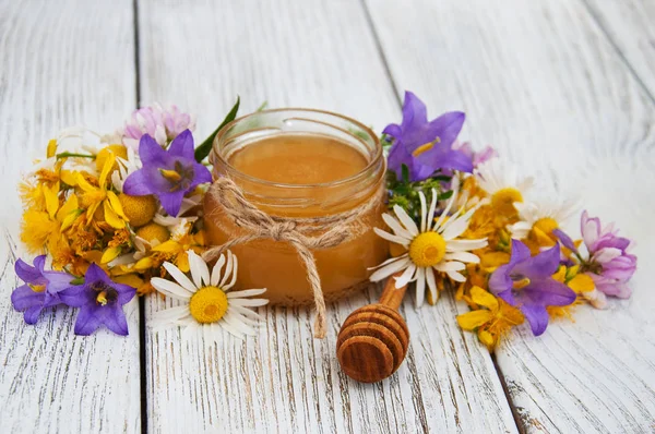 Csupor mézet, vadvirágok — Stock Fotó