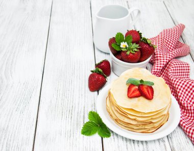 çilek ile Pancakes