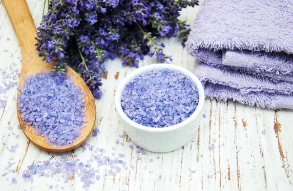 Lavendel spa-produkter - Stock-foto