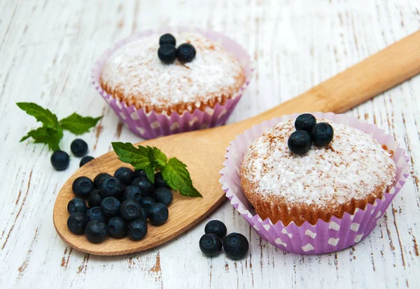 Muffins com mirtilo — Fotografia de Stock