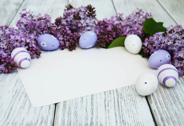 Kartka Wielkanocna z kwiatów bzu — Zdjęcie stockowe