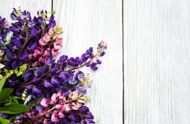 Bir masaya acı bakla çiçek