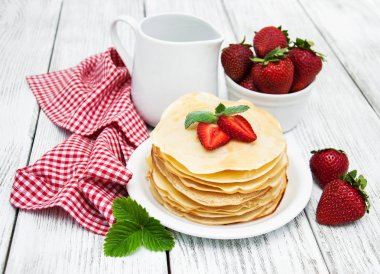 çilek ile Pancakes