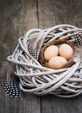 Yuvadaki paskalya yumurtaları