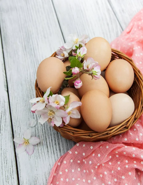 Easter eggs and apple blossom