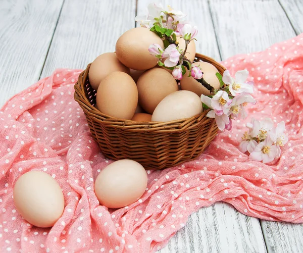 Easter eggs and apple blossom