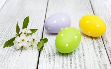 Paskalya yumurta ve kiraz çiçeği