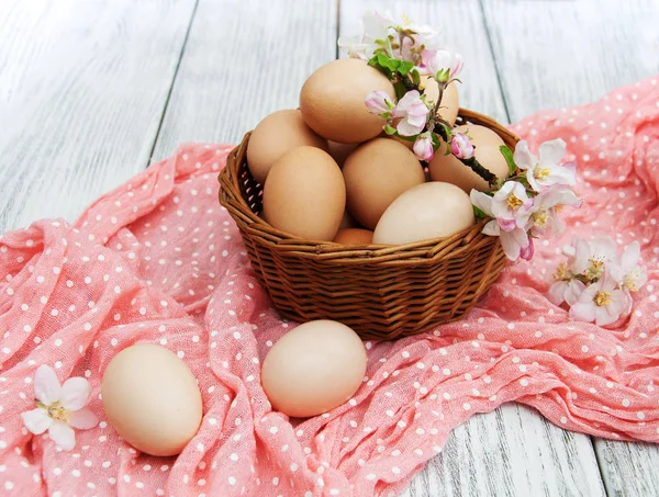 Easter eggs and apple blossom