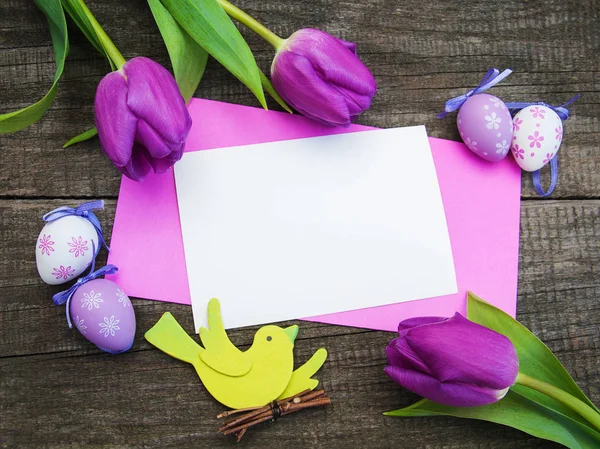 Tarjeta de felicitación de Pascua — Foto de Stock