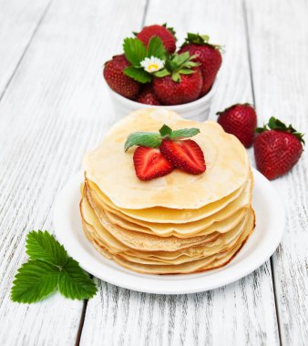 çilek ile Pancakes