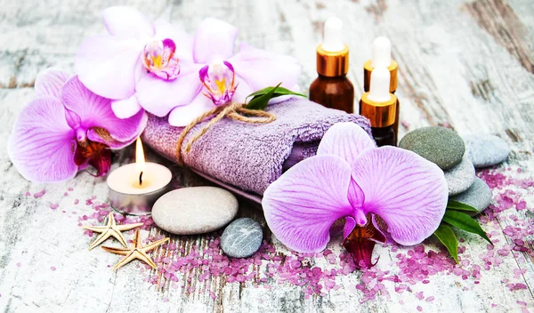 Produits de spa aux orchidées — Photo