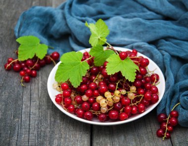 Kırmızı kuş üzümü ile plaka