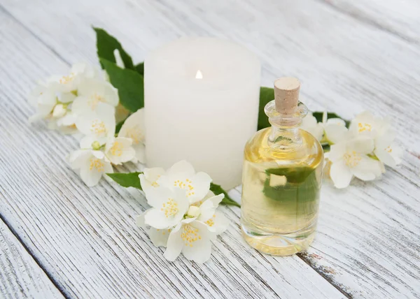 Spa concept met jasmijn bloemen — Stockfoto