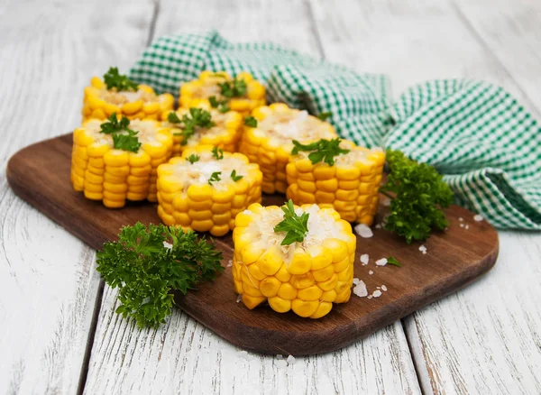 Főzött kukorica a cob — Stock Fotó