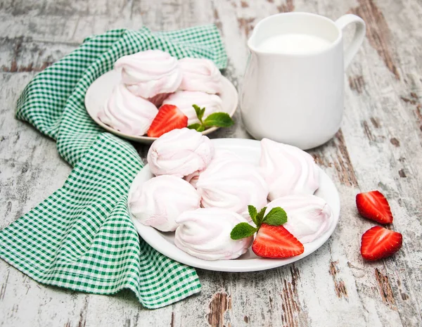 草莓棉花糖 — 图库照片