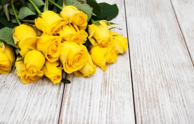 Bir tablo üzerinde Sarı Gül