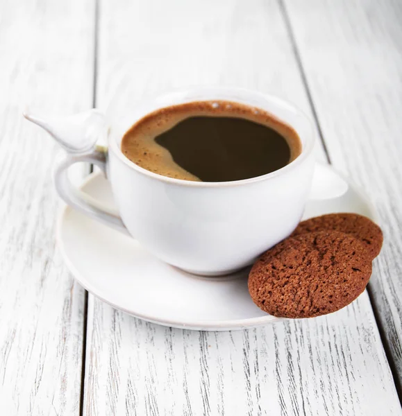 Ceașcă de cafea și prăjituri — Fotografie, imagine de stoc