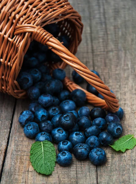 Bir tablo üzerinde taze yaban mersini