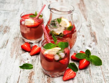 Srtawberries ile limonata