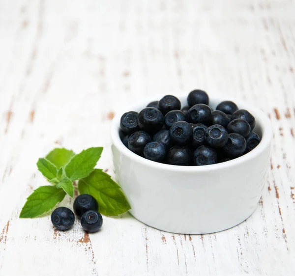 Bowl with Blueberries — Stock Photo, Image