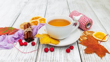 sıcak çay ile baharat