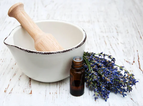 lavender oil  and fresh lavender