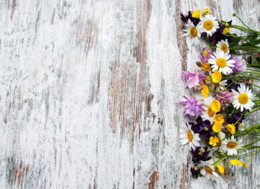 kır çiçekleri bir tablo