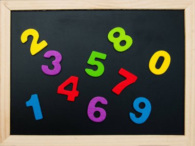 Renkli ahşap numaraları