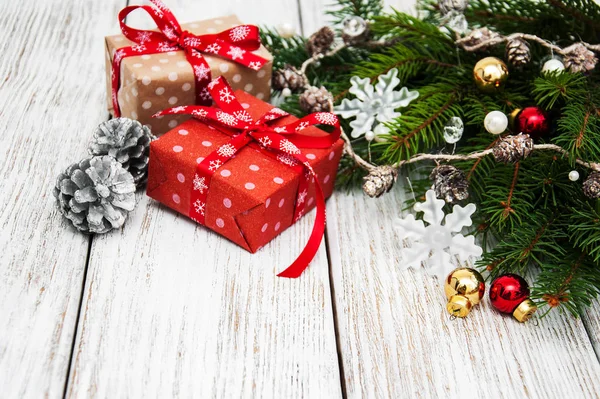 Scatole regalo di Natale — Foto Stock