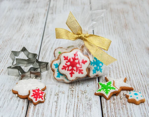 Weihnachten Ingwer und Honig bunte Plätzchen — Stockfoto