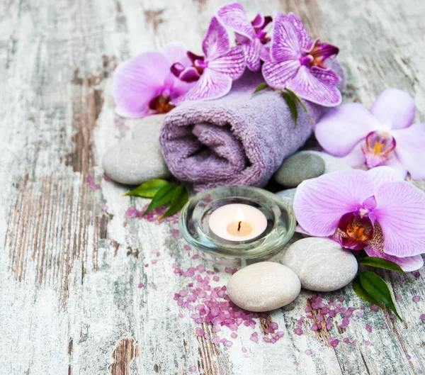 Produits de spa aux orchidées — Photo