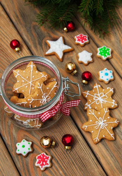 Biscoitos de gengibre de Natal — Fotografia de Stock