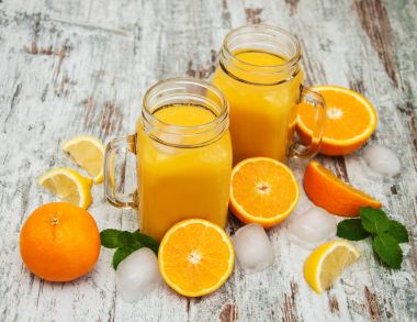 Portakal suyu ile jar