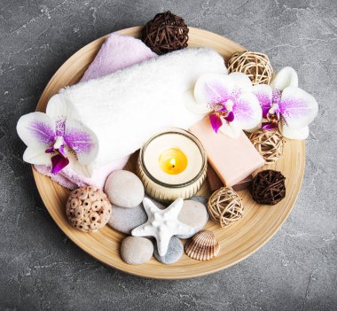Orkide çiçekleri Spa konseptiyle