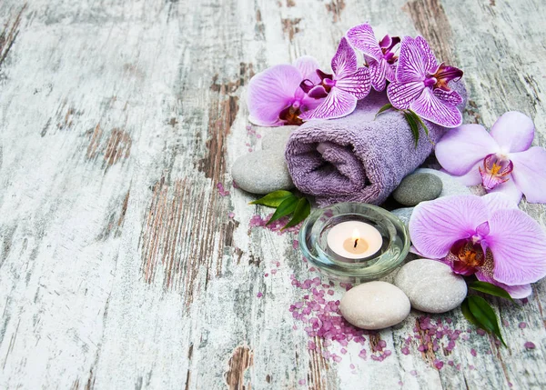 Produits de spa aux orchidées — Photo