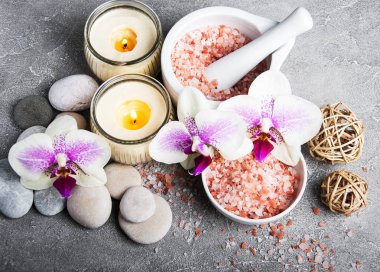 Orkide çiçekleri Spa konseptiyle