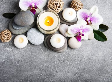 Orkide çiçekleri Spa konseptiyle