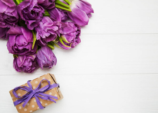 Spring tulip flowers