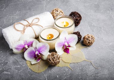 Orkide çiçekleri Spa konseptiyle