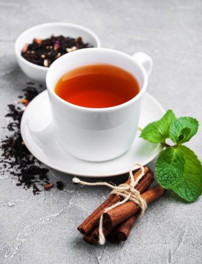 çay nane ve tarçın ile