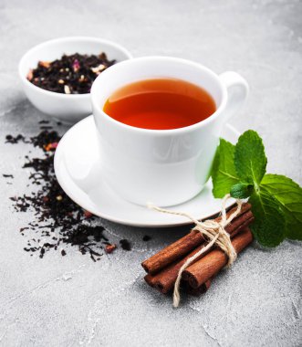 çay nane ve tarçın ile