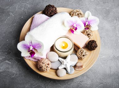 Orkide çiçekleri Spa konseptiyle