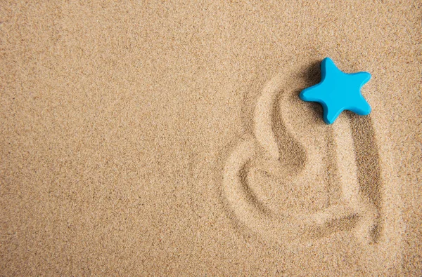 Stella marina decorativa su una sabbia — Foto Stock