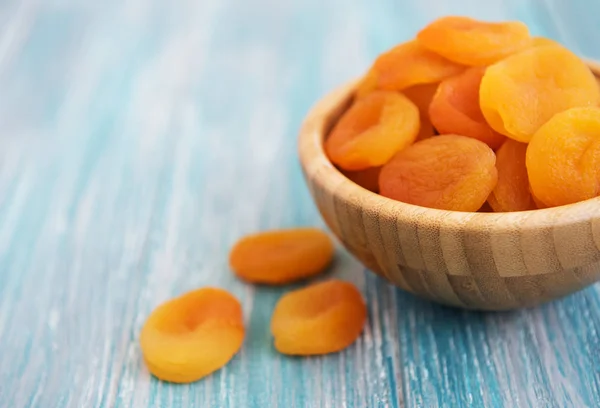 Dried apricots on a table — Stock Photo, Image