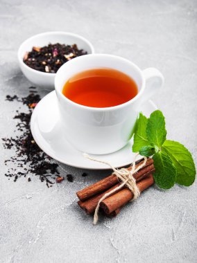 çay nane ve tarçın ile